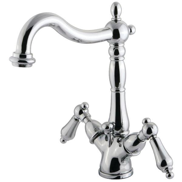 KS1431AL 2-Handle Bthrm Faucet W/Brass Pop-Up & Cover Plate Chrome
